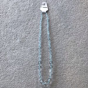 Blue Corded Lucite Necklace